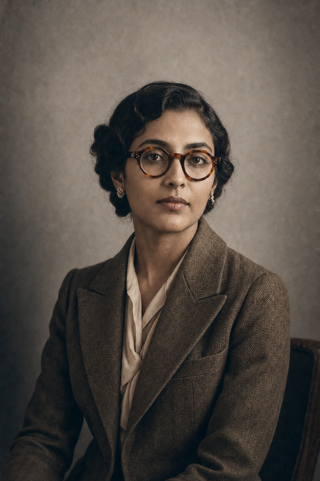 Woman wearing the COCO LENI Paradise Tortoise frame